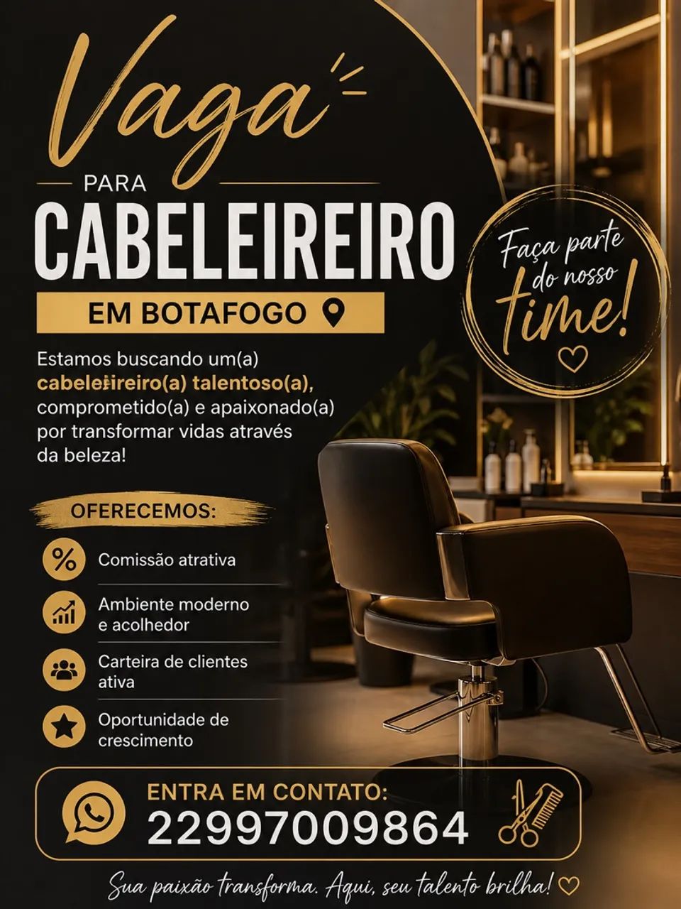 Vaga para cabeleireiro 