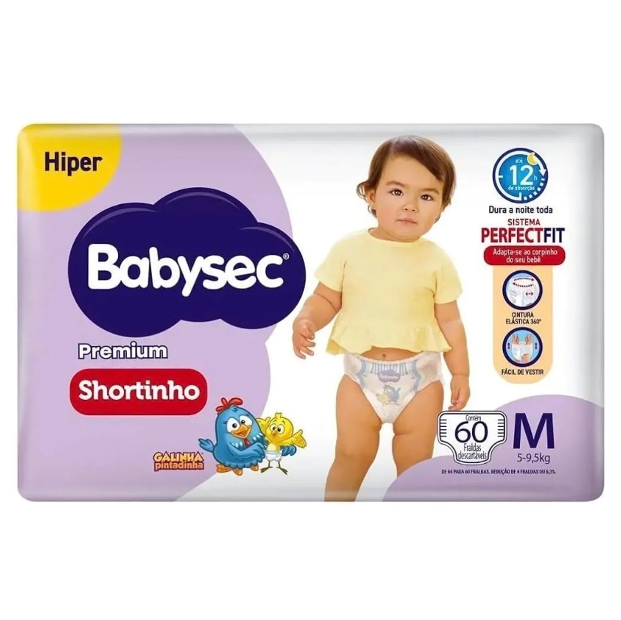 FRALDA TAMANHO M SHORTINHO 60 UND 