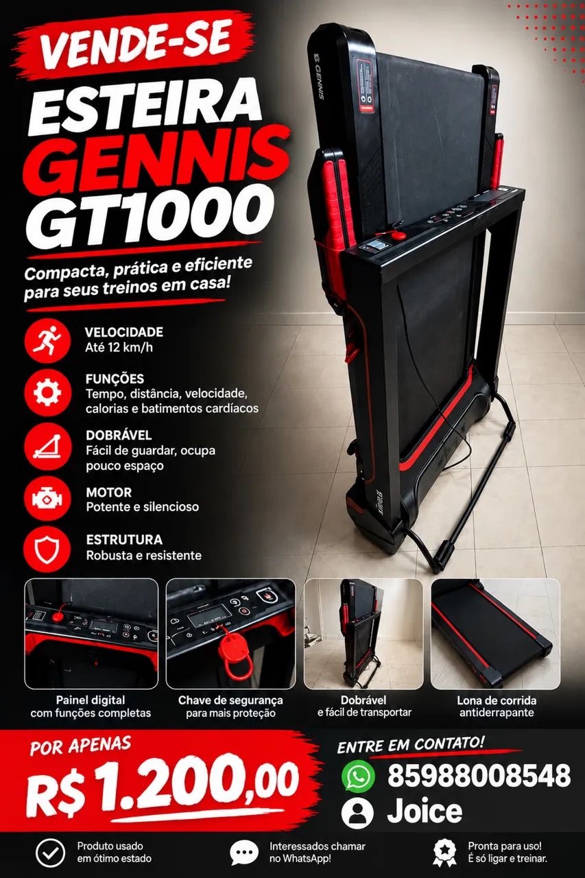 Esteira Genis Gt1000