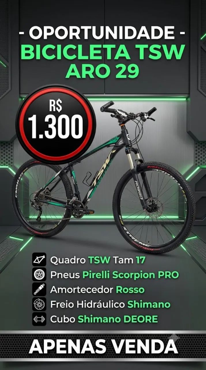 Bicicleta aro 29 TSW 