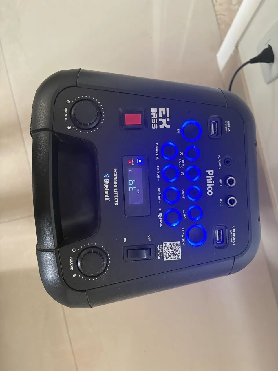 Caixa de Som Philco PCX5500 Effects 200W Bluetooth - Muito Bem Conservada! - Foto 3