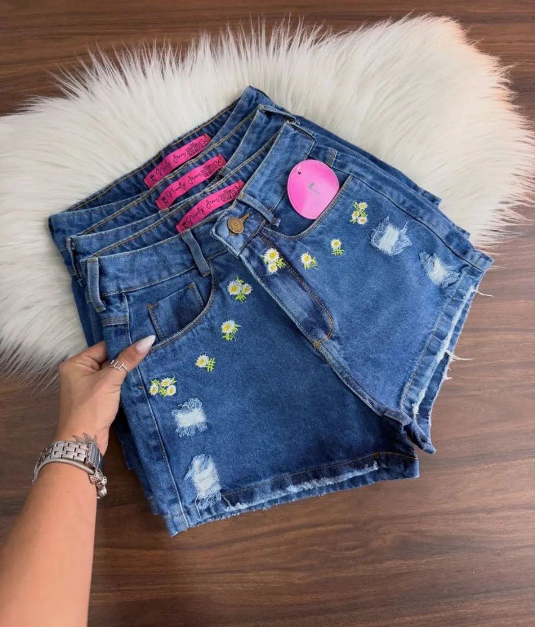 Shorts jeans bordado  - Foto 3