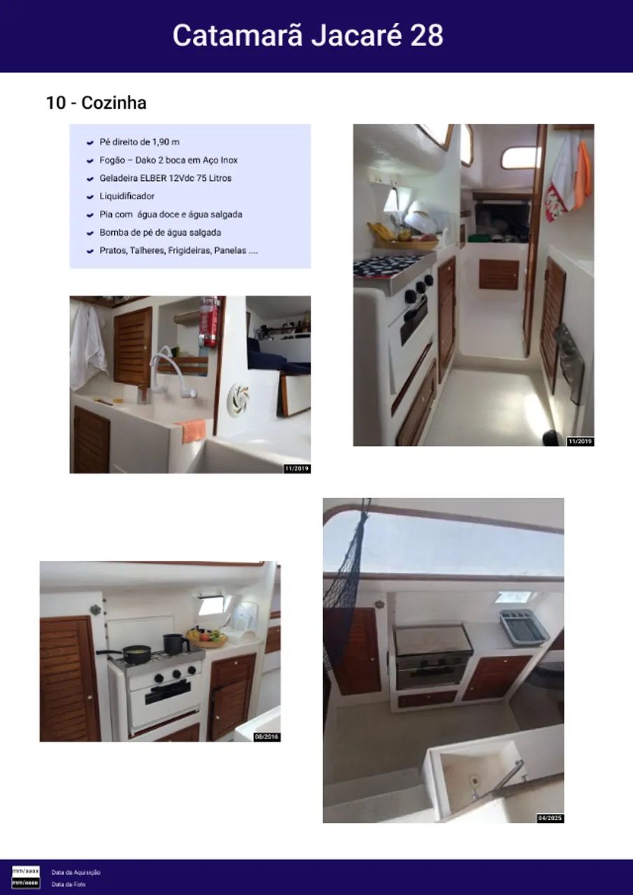 Barco Veleiro Catamarã 28 pés - Foto 9