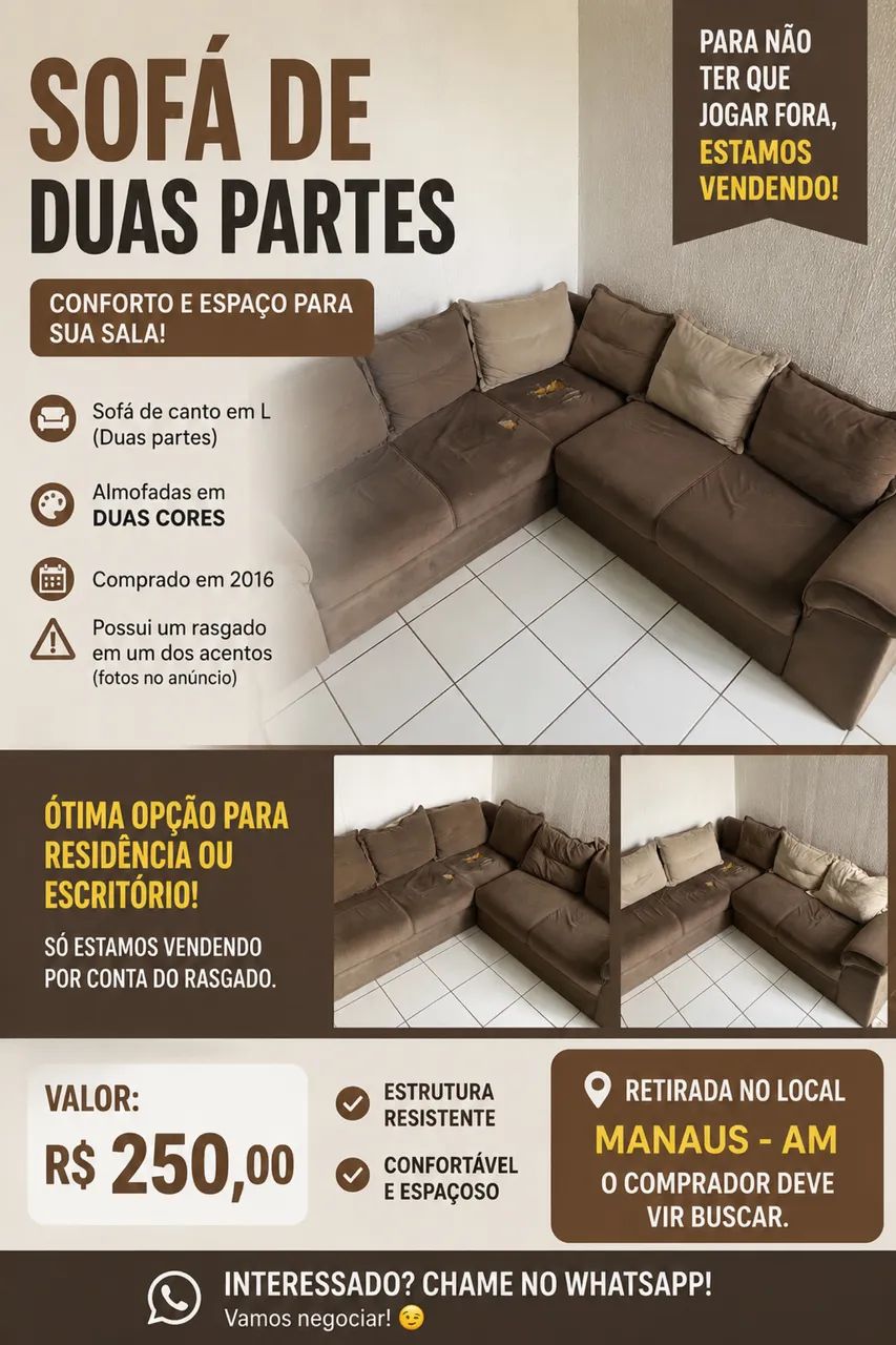 Sofá usado