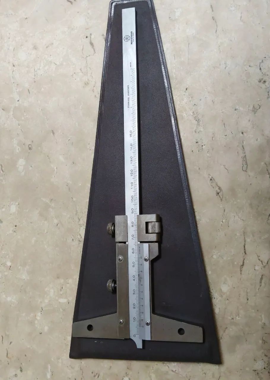 Paquímetro de Profundidade Mitutoyo Analógico 150mm - 0,02mm 527-101 com Ajuste Fino