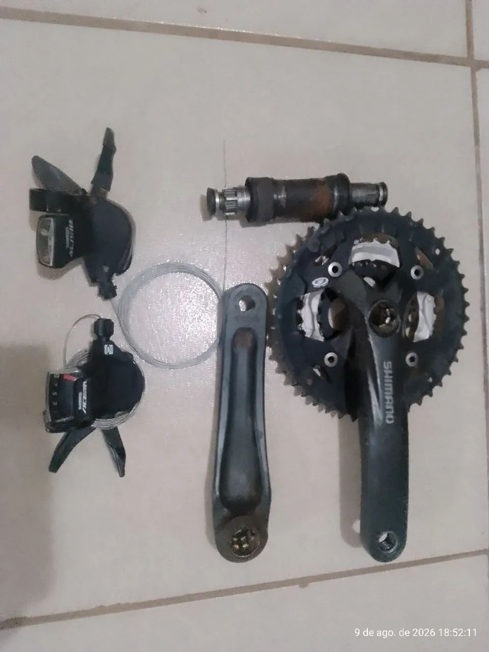 Pedivela e trocadores shimano