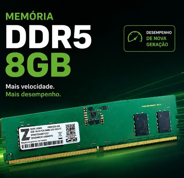 Memória RAM DDR5 16GB 2X8GB 5600MHz - Memória RAM - Muzambinho