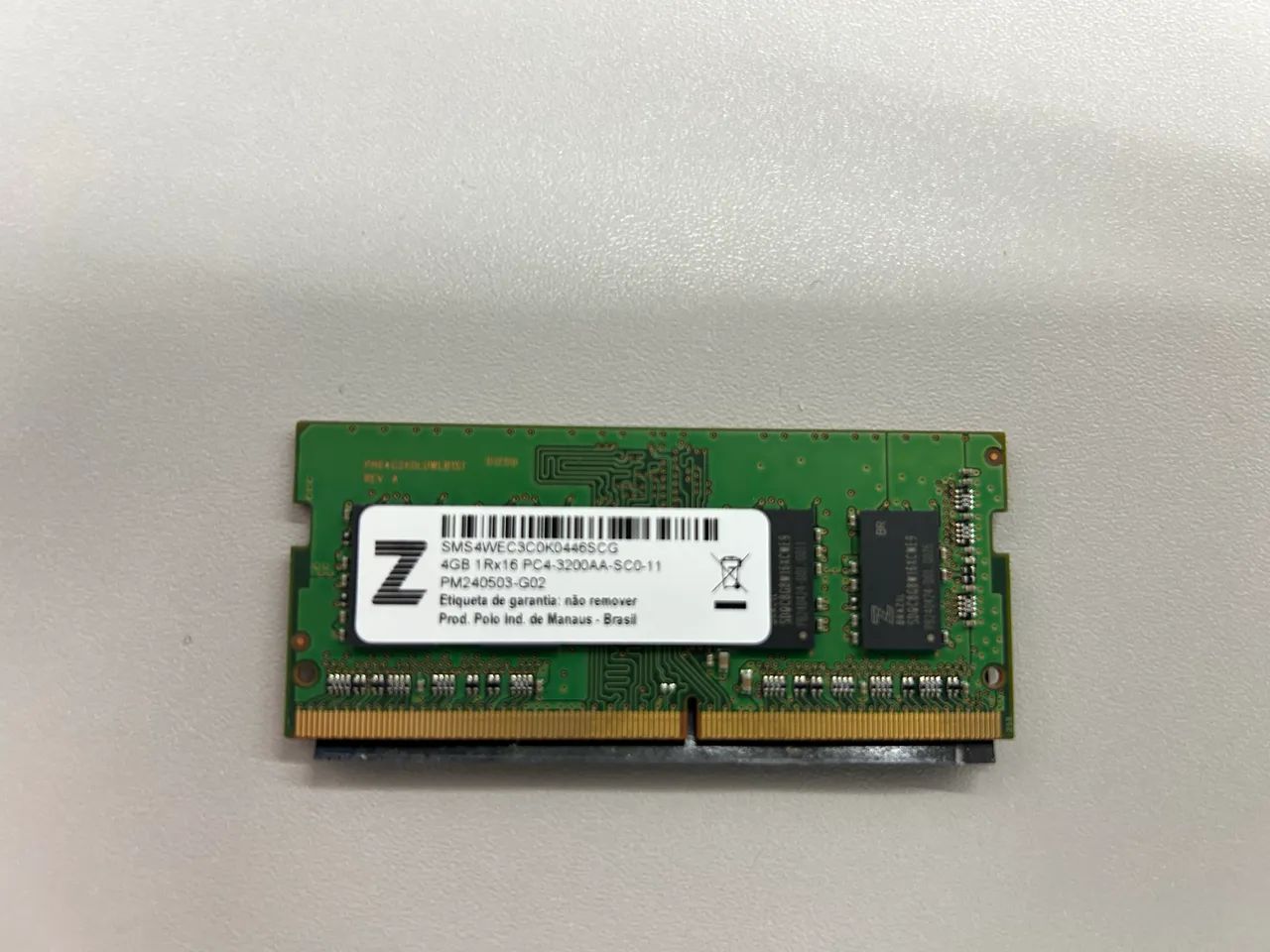 Memória notebook ddr 4 4Gb PC4-3200