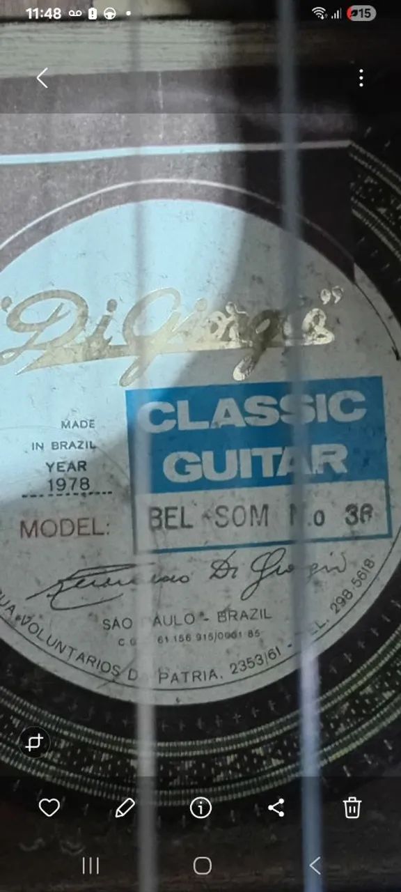 Violão DIGIORGIO n 38 de 1978 CLASSICO - Foto 2