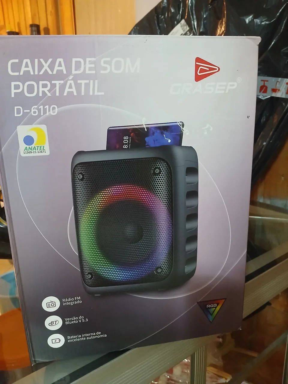 Caixa portátil som