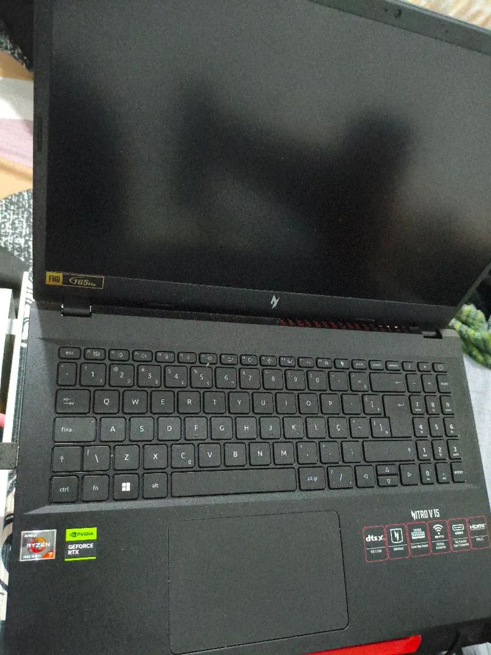 Notebook acer nitro v15 rtx 4050 1T, 512gb , 165hz, conservado, processador Ryzen 7  - Foto 4