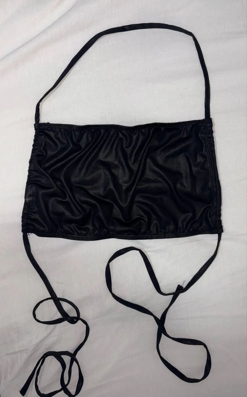 Top/cropped preto costas nuas NOVO (M)