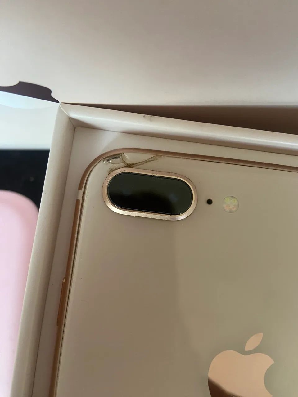 iPhone 8 Plus Rose Gold 256g + Caixa Original  - Para Reparo - Foto 3