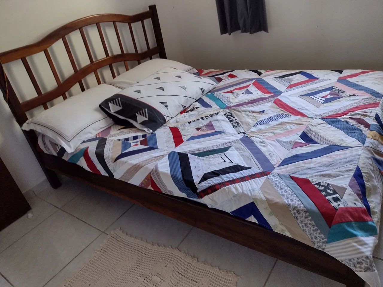 Cama casal imbuia 