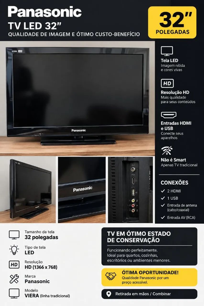 Tv Panasonic 32 polegadas  - Foto 2