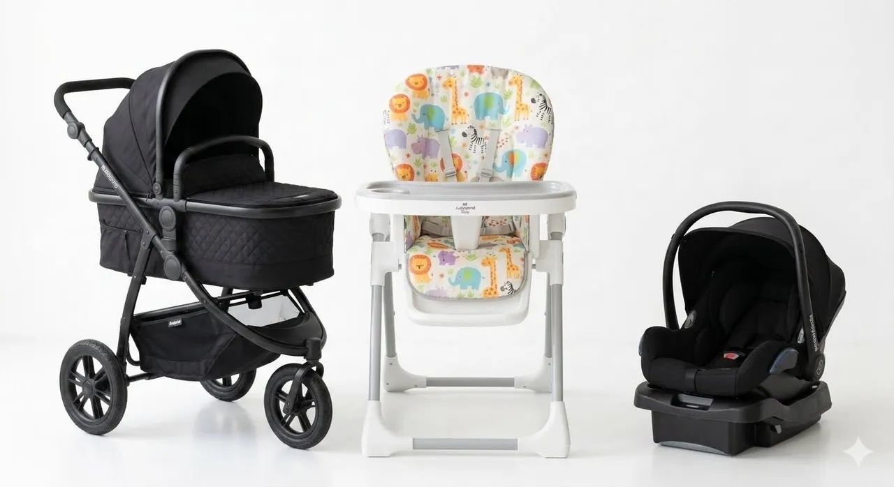 Kit Burigotto - Carrinho /Bebê Conforto/Cadeirinha Papinha