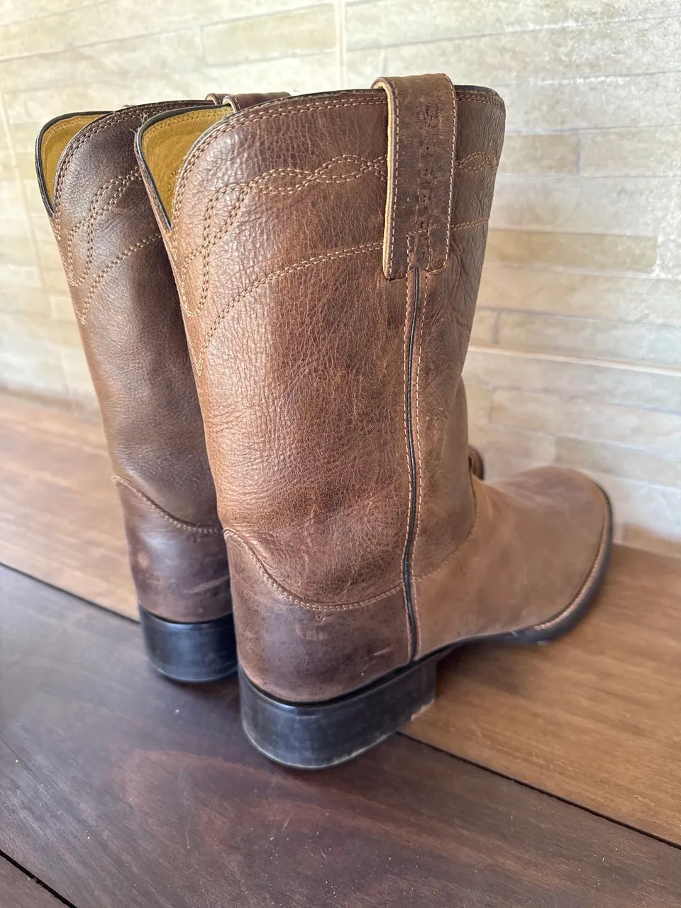 BOTA TEXANA COURO LEGÍTIMO ÓTIMO ESTADO - Foto 3