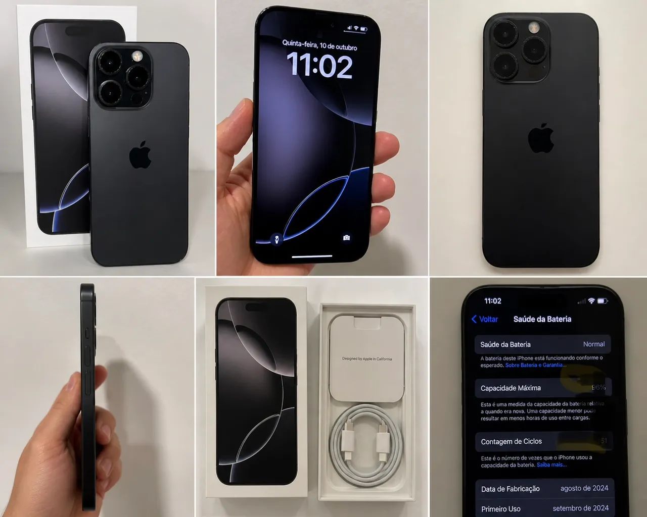 浮*世様 Apple iPhone 16Pro グラファイト 512 iPhone 16 Pro 512 gigas - Celulares e Smartphones - Parque Regina