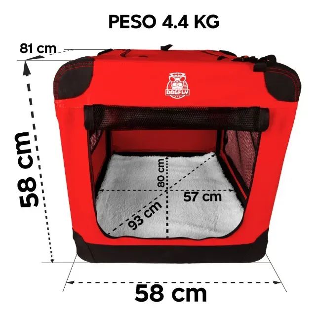 Casinha De Transporte Dobrável Dogfly Carry On Tamanho Xg - Foto 4