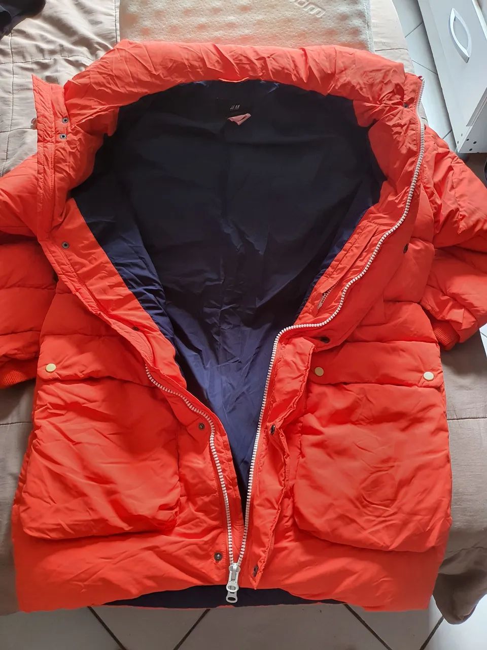 Jaqueta Puffer H&M Laranja  - Foto 3