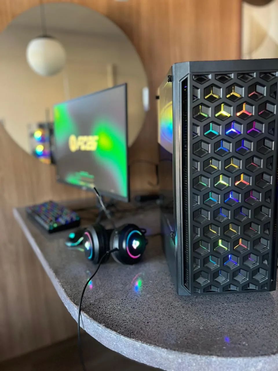 PC Gamer Ryzen 5 + RX 6600 + Monitor 27? 100Hz + Kit Gamer Completo ?