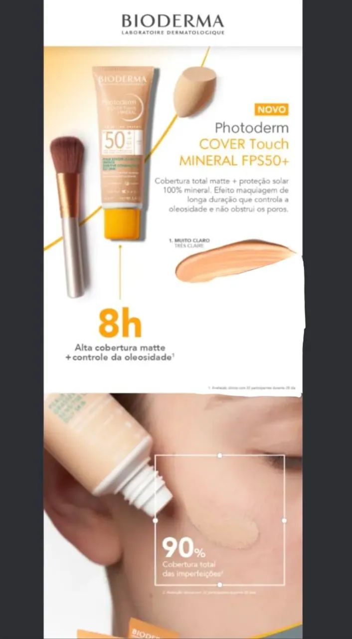 Protetor solar com cor bioderma fps50 NOVO - Foto 3