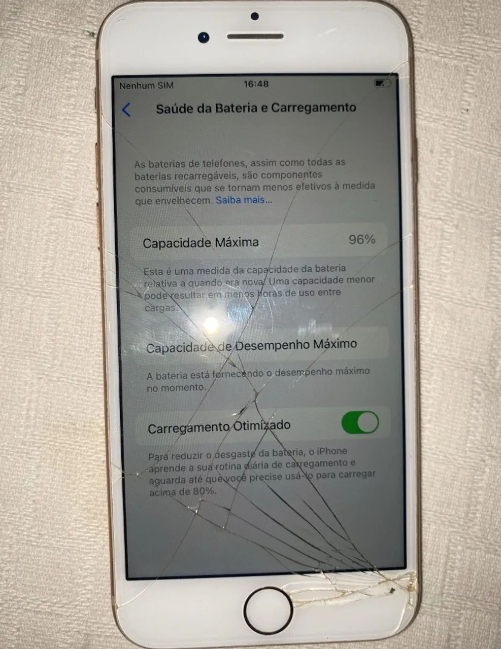 iPhone 8 rose tela trincada - Foto 3
