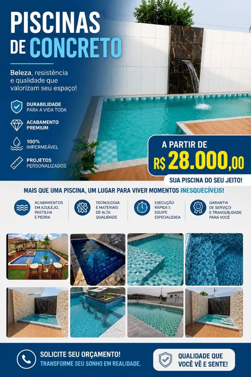 REALIZE O SONHO DA SUA PISCINA DE CONCRETO