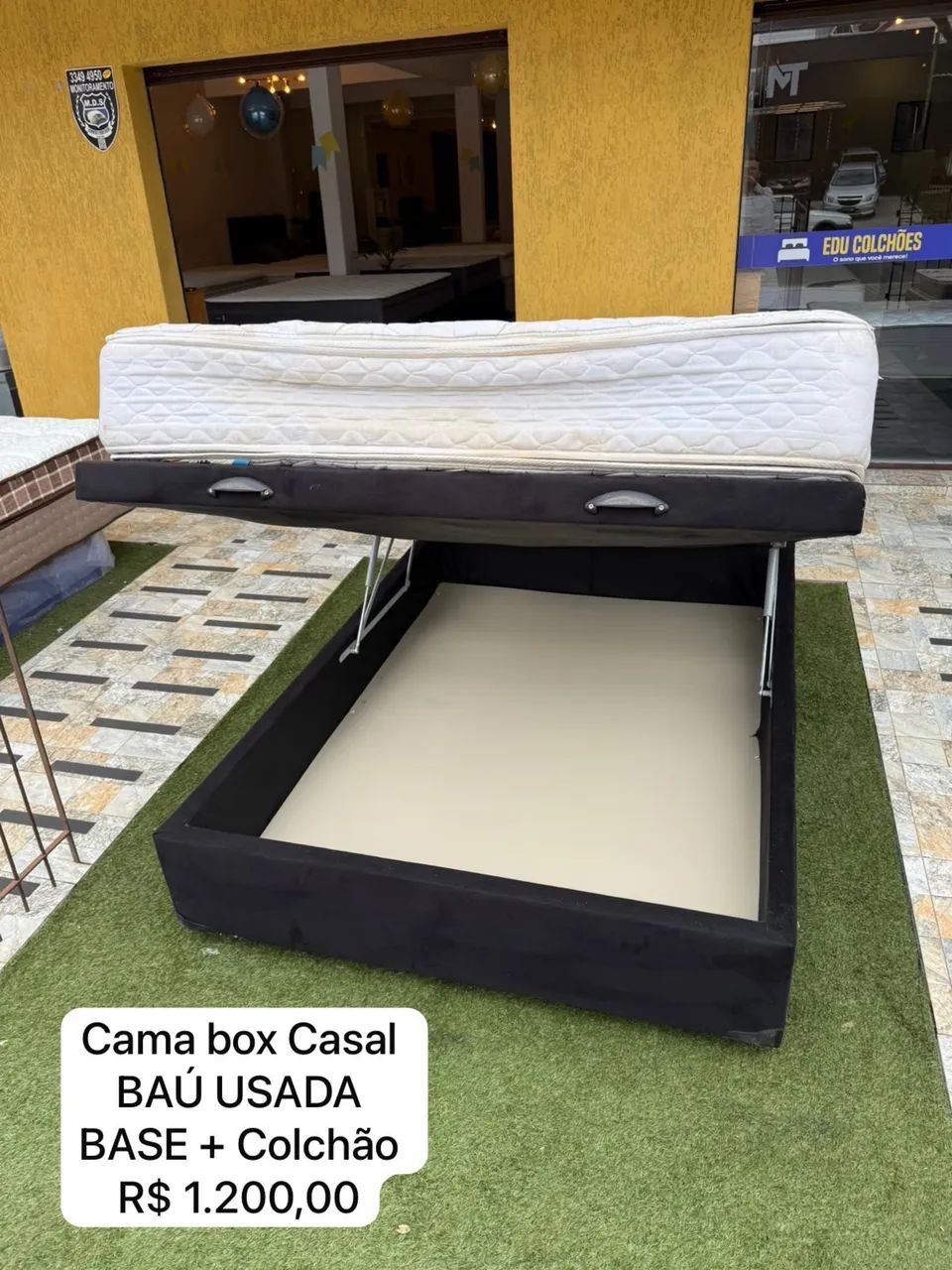 Cama BAÚ CASAL COM COLCHÃO CASAL - Entrego! 