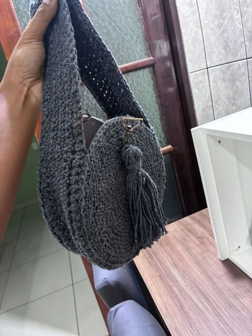 Bolsa de crochê artesanal