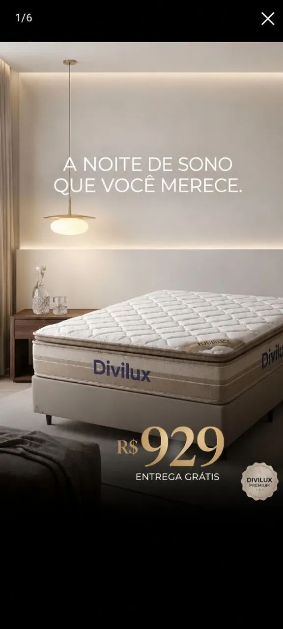 Cama box divilux conforto e resistente promoção hj 