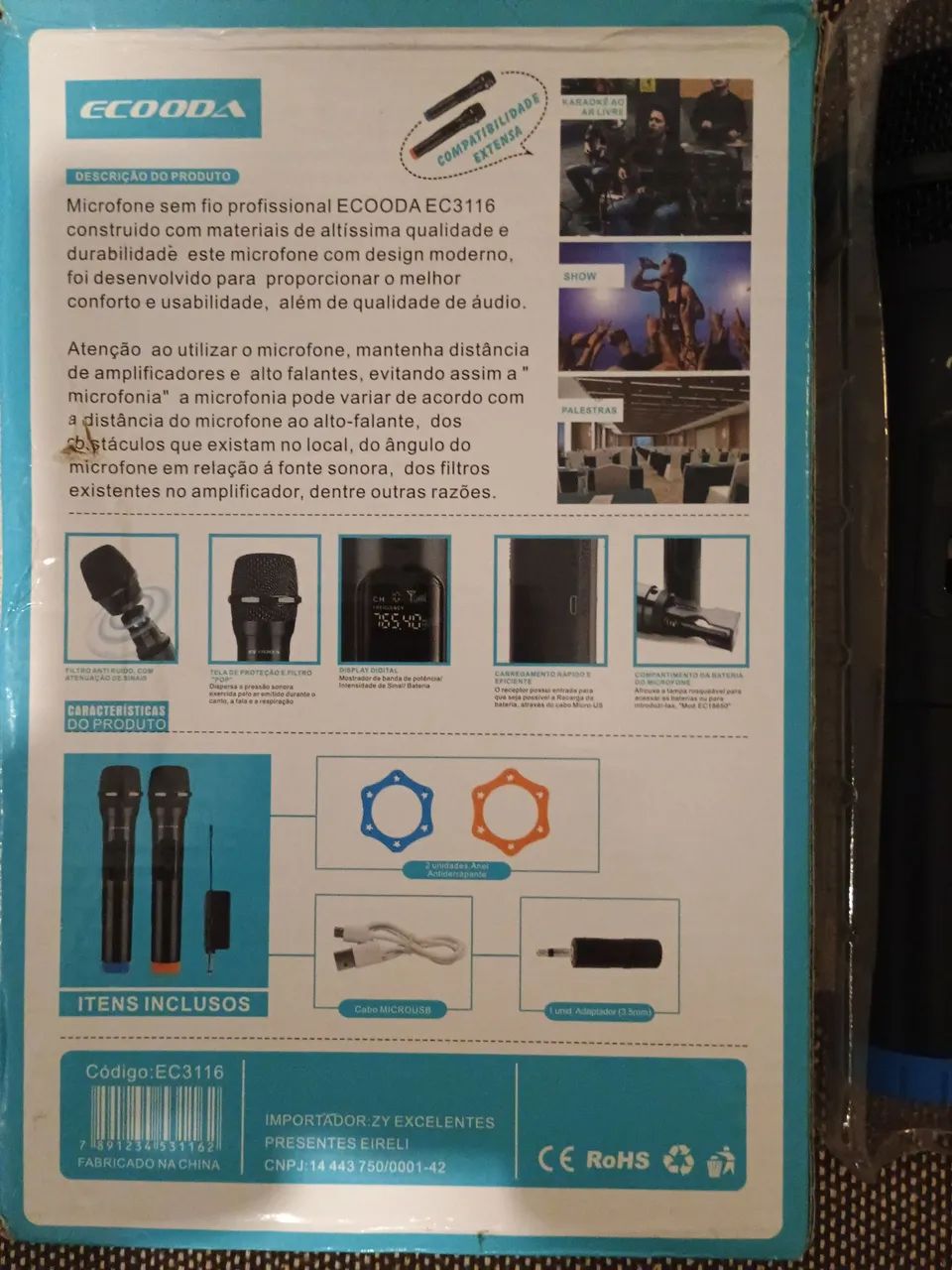 2 Microfones sem fio. - Foto 4