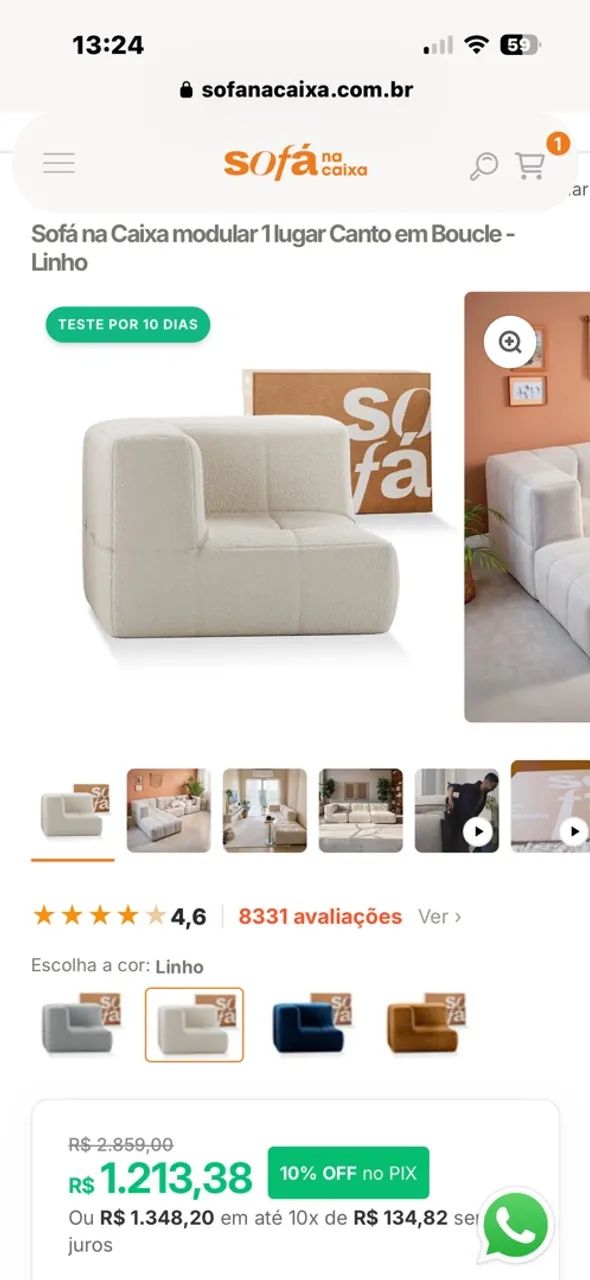 Sofá na Caixa 5 módulos  - Foto 4