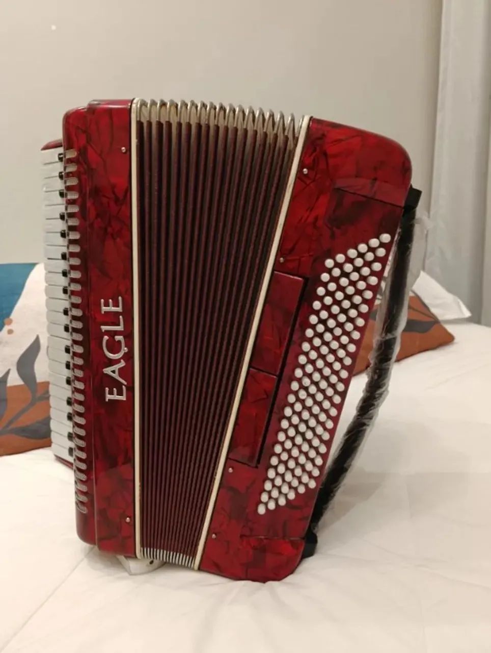 Sanfona Acordeon Eagle 120 baixos - Foto 3