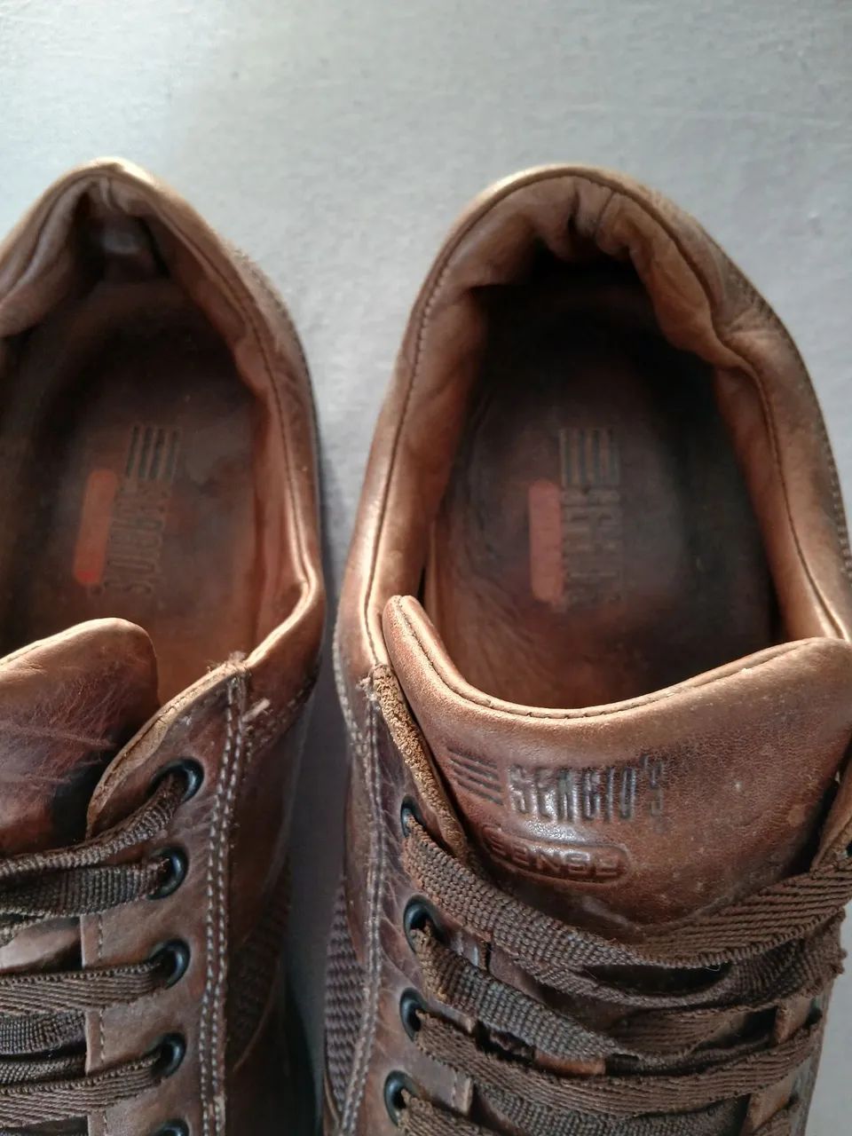 SAPATI DE COURO LEGÍTIMO SERGIO'S N42 MARROM  - Foto 4