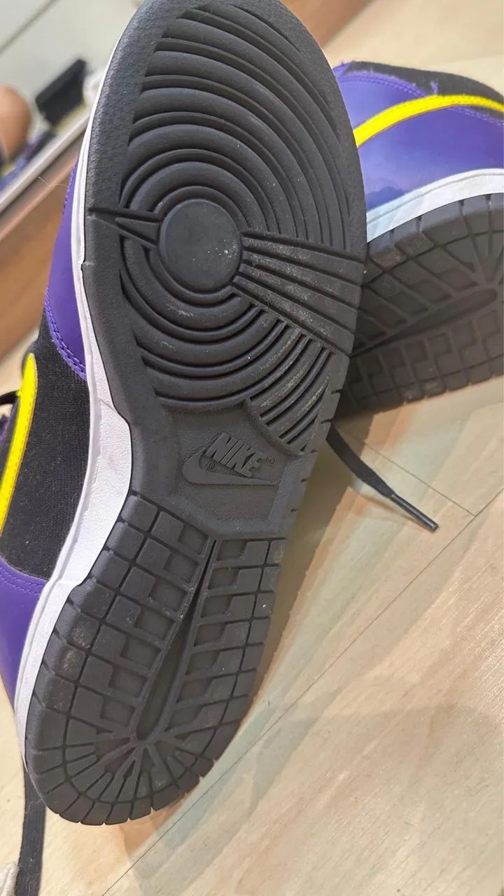 tênis nike dunk high lakers - Foto 4