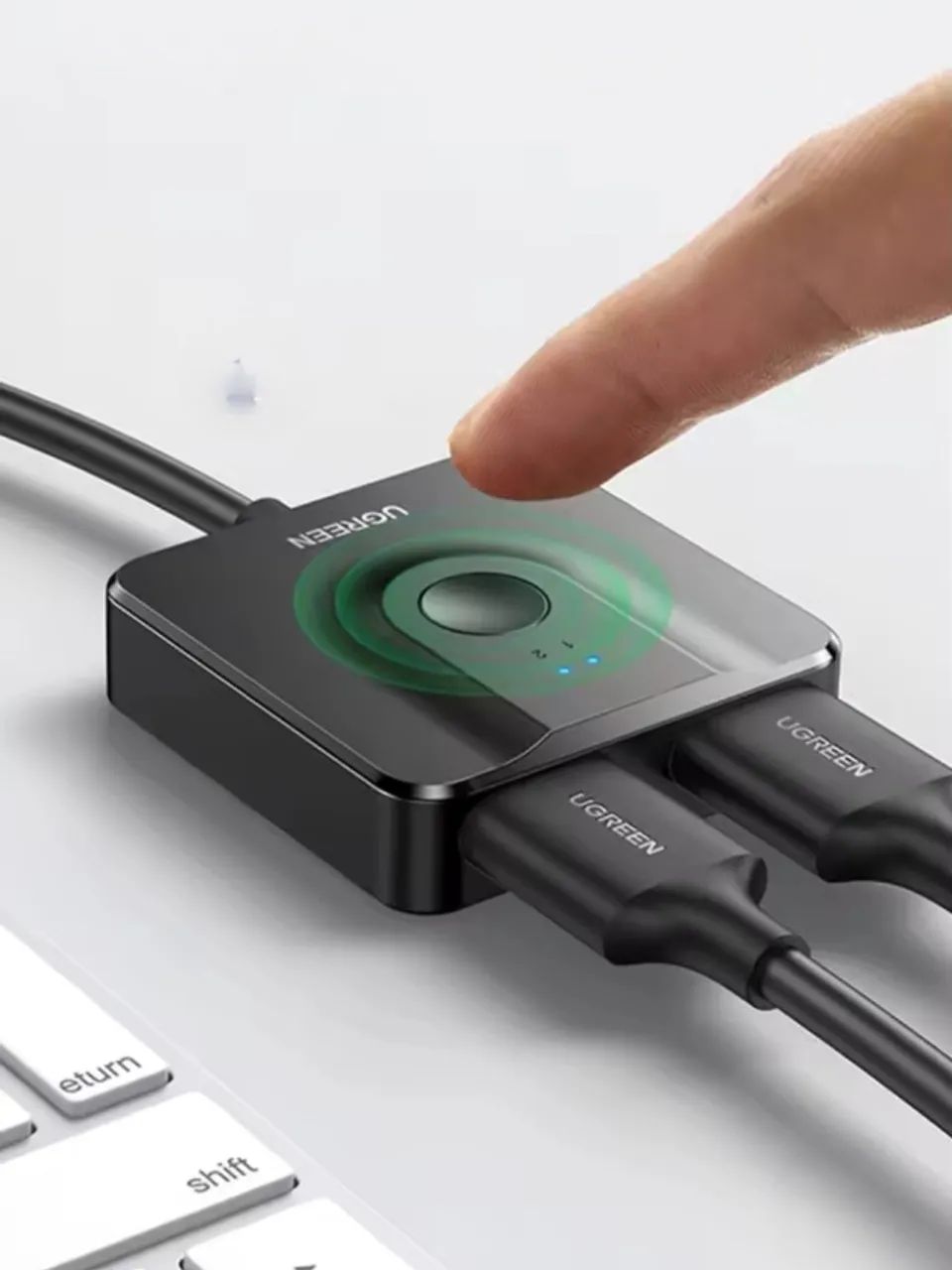 Switch HDMI UGREEN 4K 60Hz 2x1 com Botão Seletor - Foto 4