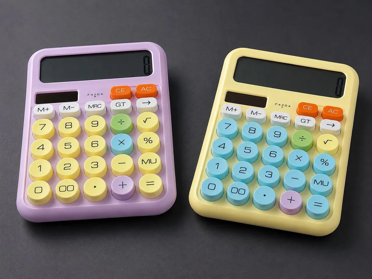 Calculadora de Mesa Colorida com Teclas Redondas e Visor Grande - Foto 3