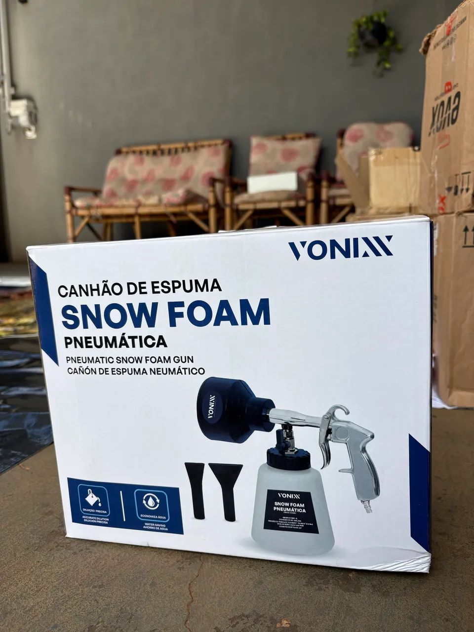 Canhão Espuma Snow Foam Pneumática Economica 1l Vonixx