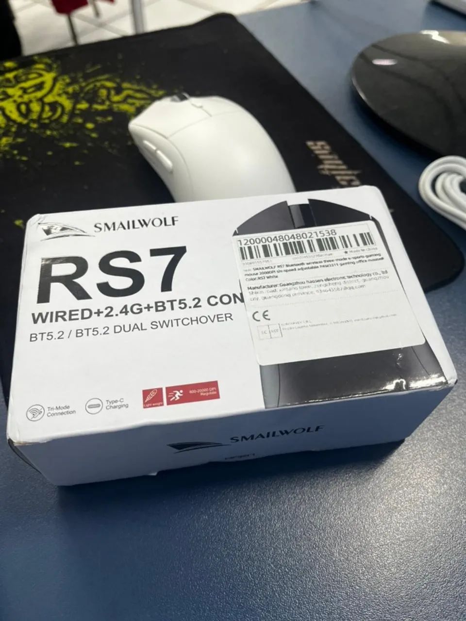 Mouse sem fio SMAILWOLF RS7 PAW3311 20000 DPI - Foto 3