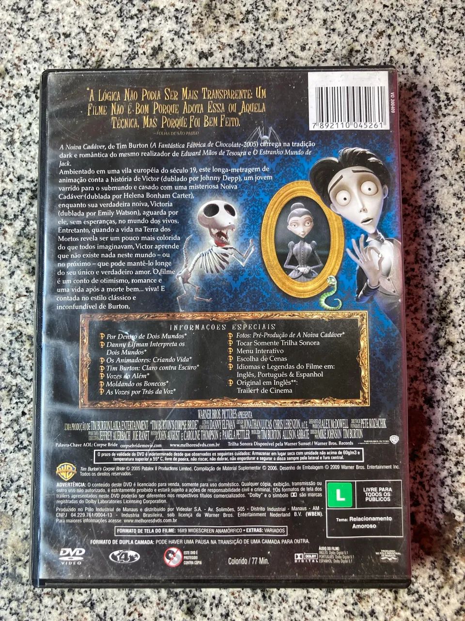 DVD Filme a Noiva Cadáver (Original) - Foto 2