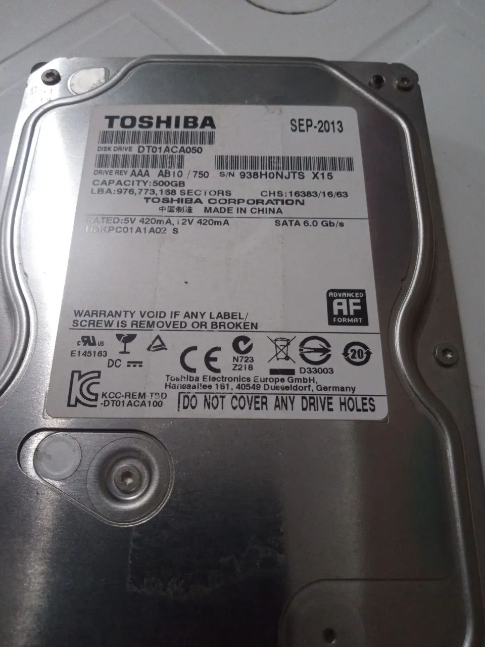 HDD Toshiba 500gb - Armazenamento - Parque Santa Rosa, Suzano