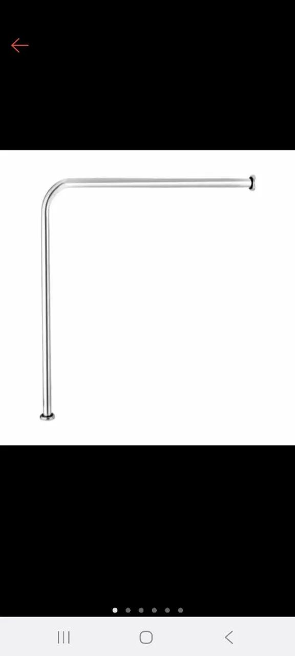 Barra/ alca de apoio  L  para vaso sanitário  70x 80 cm