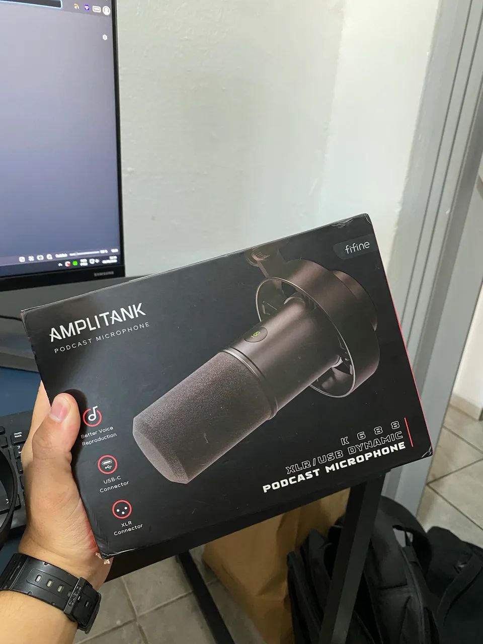 Microfone Fifine AmpliTank K688 XLR/USB Dinâmico Podcast - Foto 3