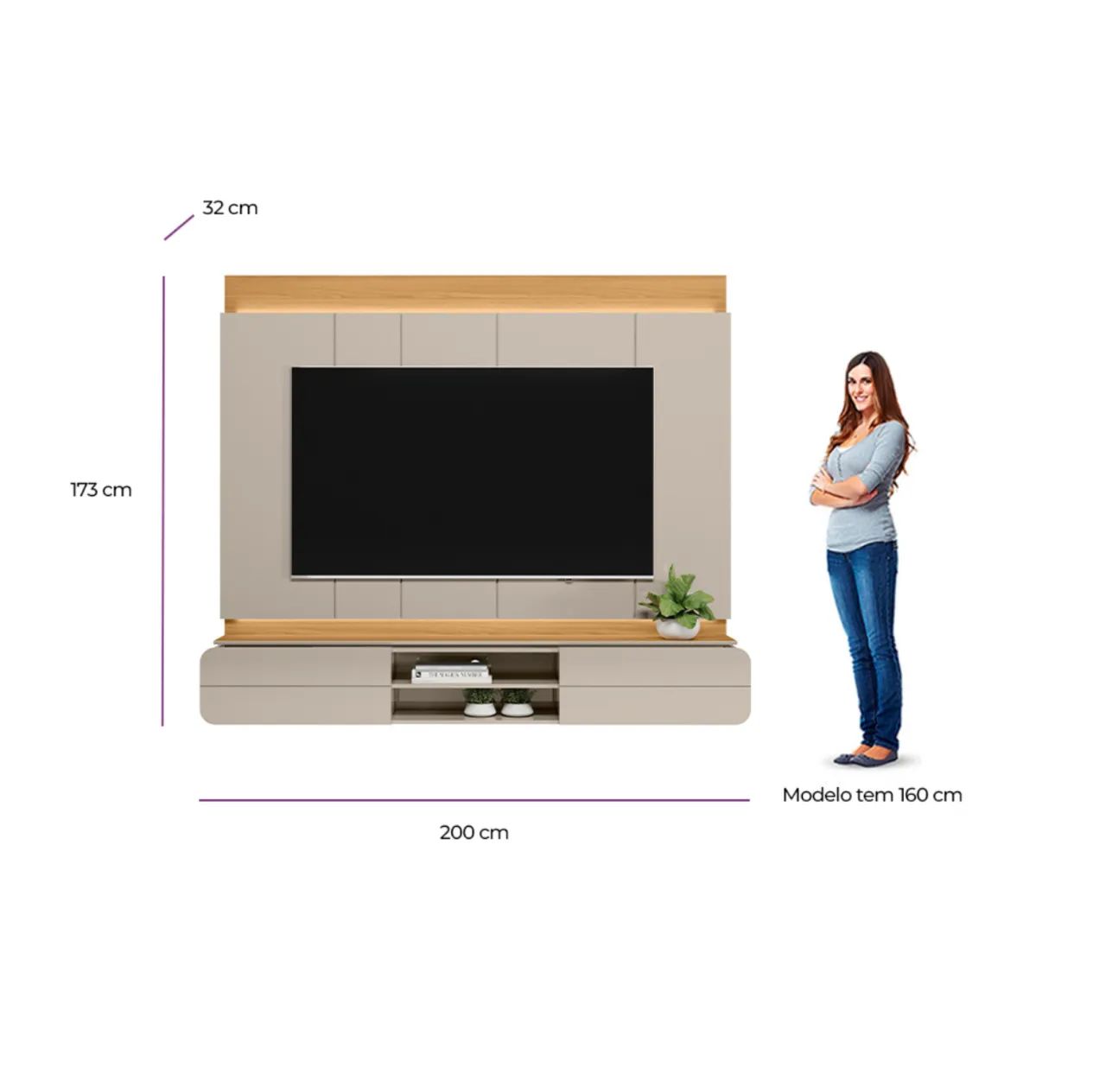 Painel Home com Detalhe Chanfrado - Foto 3
