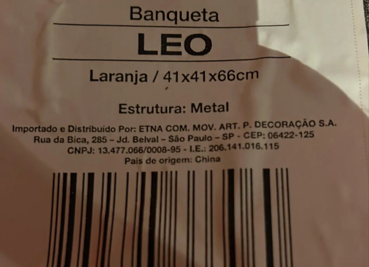 Banco metal excelente estado - 41cm x 41cm e 66 cm altura.  - Foto 3