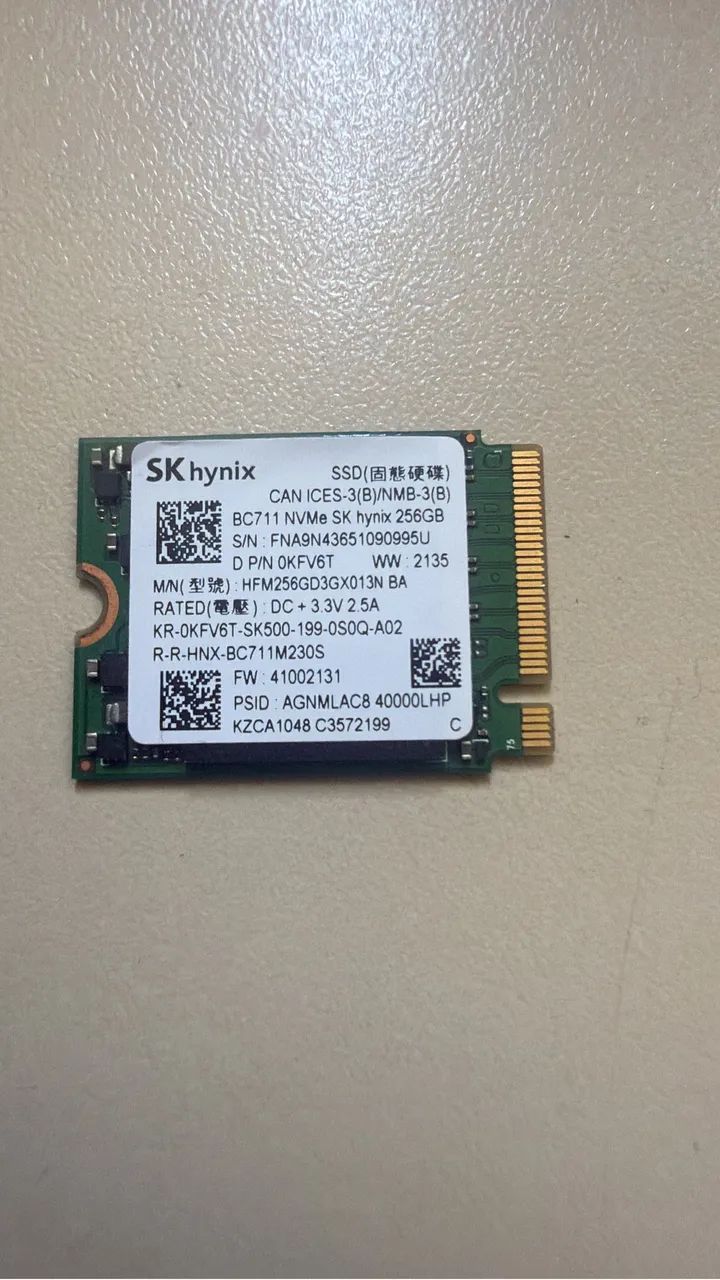 SSD NVME 256GB