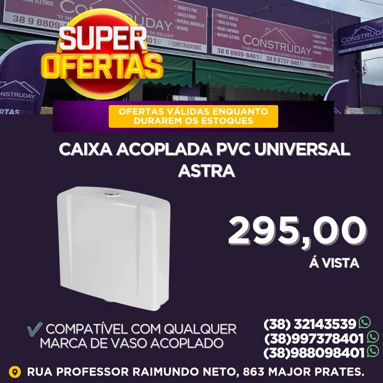Caixa Acoplada PVC Universal Astra 