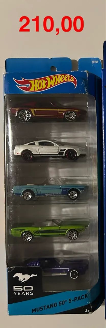 Hot Wheels Pack de 5 - Mustang 50th