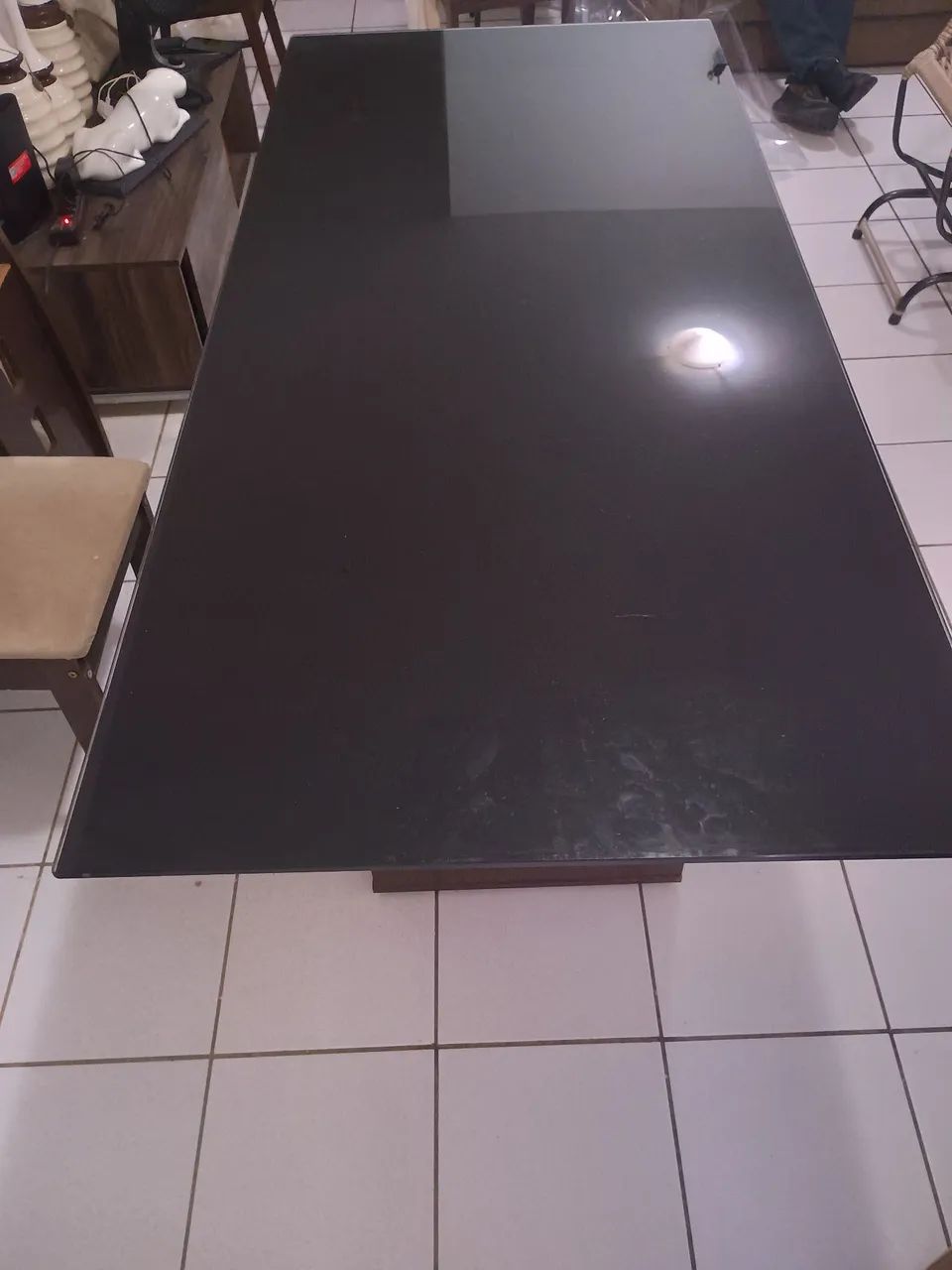 Mesa 06 Lugares com Tampo de Vidro - Foto 2